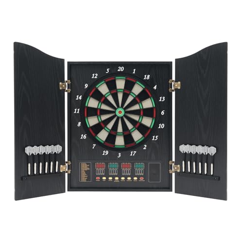 Dartkabinett Elektronische Dartschrank mit LED-Anzeige Dartscheibe und 12 Dartpfeilen Dart Board Electronic für Zuhause und Unterhaltung