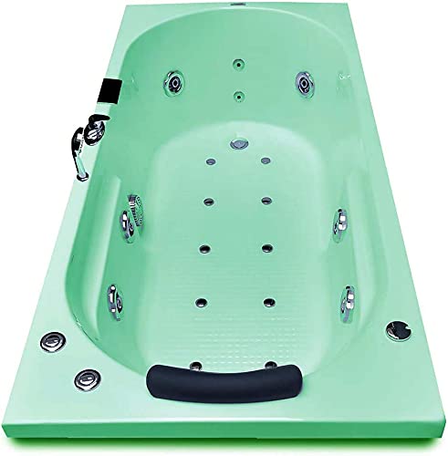 Image of MADONNA Divine 5.5 Feet Acrylic Bathtub with Whirlpool Massage, Bubble Bath, Back Massager and Filler System (Green)