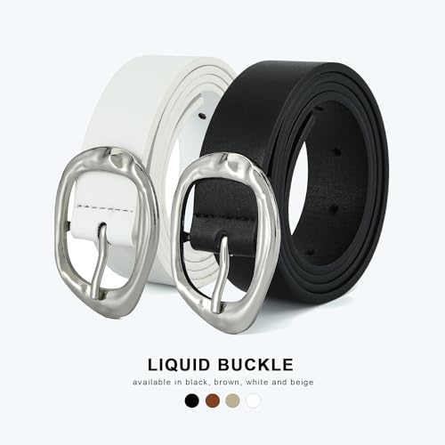 HOTWILL Women Belts for Jeans Pants Dresses Ladies Fashion Faux Leather Waist Belt with Gold Buckle4