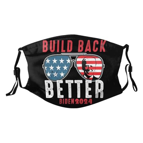 Biden Harris We Rise Build Back Better Adult Dust Mask Adjustable Dust Face with 2 Filter