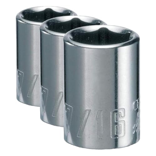 Image of CRAFTSMAN Shallow Socket, SAE, 1 /4-Inch Drive, 7 /16-Inch, 6-Point (CMMT43498) (Pack of 3)