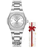 Exquisitos acabados con diamantes, eleva tu estilo: Diamantes brillantes en el bisel minimalista de la esfera añaden glamour a los detalles. Ya sea para desplazamientos diarios, reuniones empresariales o citas sociales, aporta el toque perfecto de elegancia y encanto femenino a tu look, ayudándote a destacar sin esfuerzo.