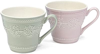 ウェッジウッド(WEDGWOOD) フェスティビティ マグ セージグリーン & ピンク ペア(2客)