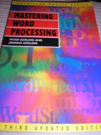 Buy Mastering Word Processing (Palgrave Master Series) Book Online at ...