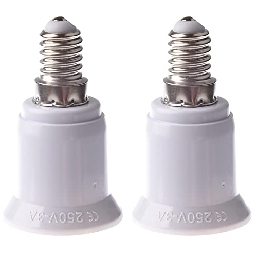 KVSERT 2 adaptadores convertidores para bombillas LED E14-E27