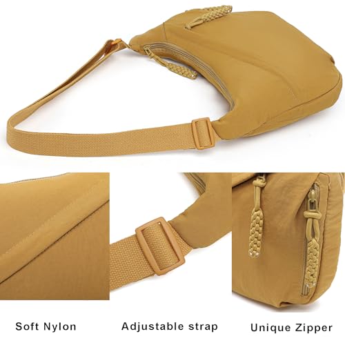 Image of Crescent Crossbody Bags for Women Nylon Travel Luna Hobo Bag Dumpling Purse