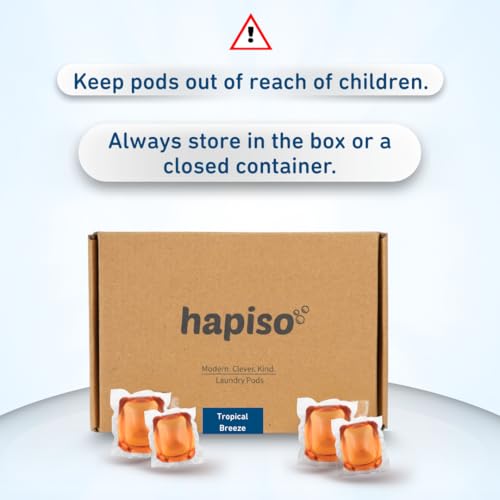 Image of Tropical Breeze Laundry Pods | Liquid Detergent | 5-in-1 Pods, Detergent Pods for Washing Machine | Front & Top Load | Tough on Stains & Odour | 30 Eco-Friendly Washing Pods