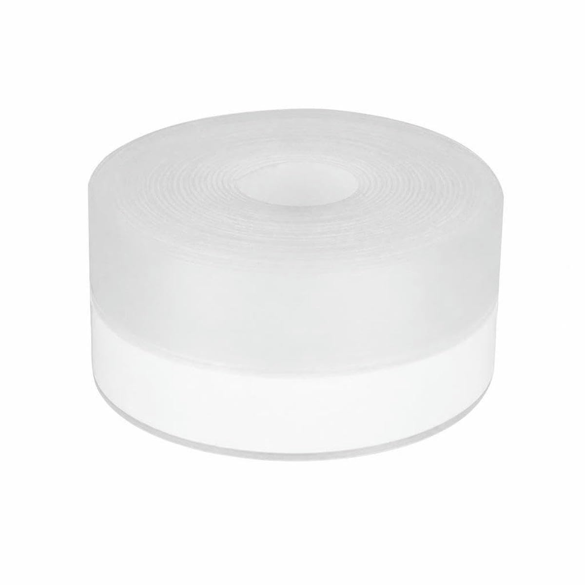Silicone Weather Stripping Seal Door Tape, Weatherproof Soundproof for Door Frame or Window Bathroom Shower Glass Gaps-Clear 35mmx5m