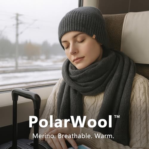 Image of TOP-EX PolarWool Merino Wool Beanie with Soft Polartec Fleece Lining | Soft merino wool with Polartec fleece lining delivers lasting warmth, comfort and a roomy fit for everyday winter wear