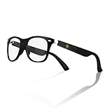 スマートグラス 視力・聴力保護 紫外線対策 スマートメガネ bluetooth スマートサングラス 通話可能 骨伝導 グラスレンズ 交換可能 iphone/Android対応 度付き ワイヤレスメガネ 骨伝導オーディオ 通話マイク内蔵 USB充電 軽量設計 (ブルーライトメガネ)