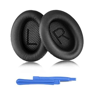 Hoofdtelefoon Vervangende Pads voor Bose, ELZO Professionele Oorkussens voor Bose Hoofdtelefoon QC2/QC15/QC25/QC35/QC35II/AE2/AE2i/AE2w/SoundTrure/SoundLink Compleet met 2 Install Stick, Bose QC/AE series (Zwart)