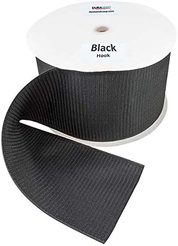 DuraGrip® Brand - 6" Black Hook Sew-On | Hook Side Only, Loop Side Sold Separately