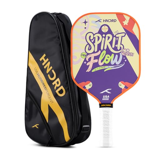 Image of Hundred Spirit X Flow - Pickleball Paddle | 13mm Core | Wide Body Power Paddle | Enhanced Sweet Spot | Ideal for Beginners & Intermediate Players | Free Paddle Bag