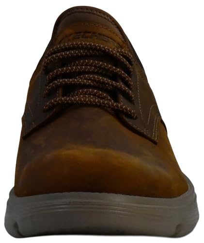 Skechers Men's Garza Gervin Slip in, Dark Chocolate, 8 XW US