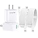 Qackenm iPhone 16 Charger, 2-Pack 20W Dual Port USB C Charger Block with 2-Pack 5FT Type C to C Cable, Type C Charging Block for iPhone 16/16 Pro/15/15 Pro/iPad Air/Mini (White)