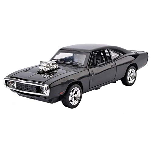 Image of Alloy Car Model Diecasts Metal Toy with Sound /Light /Pull-Back Off-Road Vehicles Car Model Collection Kids Toys Gift Multicolor Pack of 1 (1:32 Dodge Charger Black)