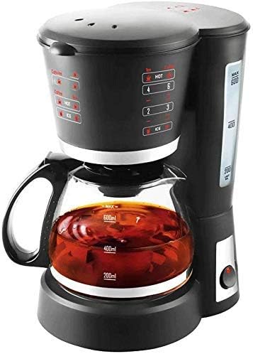 Cafetera de Filtro 0.6L Hasta 5 Tazas con Sistema Anti-Goteo