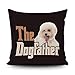 BAGEYOU Housse de coussin carrée pour canapé, motif bichon frisé, motif chien maltais, 40,6 x 40,6 cm, double face