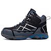 LARNMERN Mens Safety Trainers Steel Toe Cap Work Safety Boots Steel Toe SRC Casual Breathable Outdoor Protection Trainers Industrial and Construction Shoes(Lm202 Black Blue,8.5UK) #3