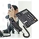 ciciglow Vintage Schnurgebundenes Tischtelefon, Freisprechtelefon, Rauschunterdrückung, Kurzwahl, mit Pause/Hold-Funktion, für Home Office Hotel(Schwarz)