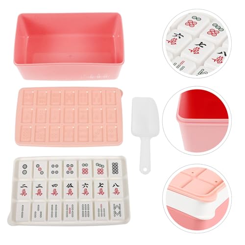 VILLCASE Cubetera Estilo Mahjong con Tapa y Pala miniatura 7