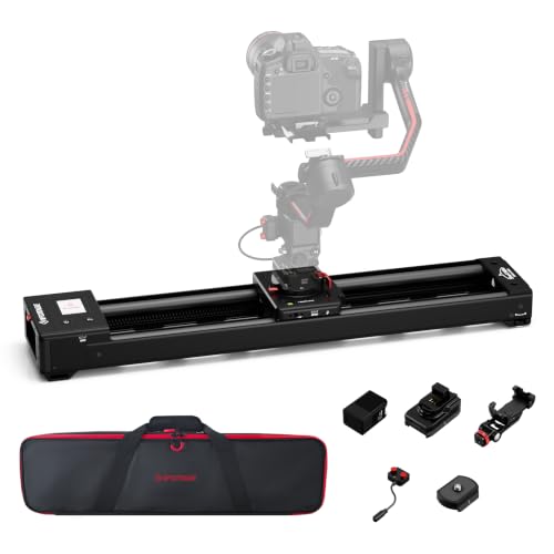 IFOOTAGE Shark Slider Nano II-660(66cm) Curseur de Caméra Motorisé,Contrôle par Écran Tactile Mobile App/IPS,Enregistrement Panoramique à 360°,Extrêmement Silencieux,Capacité de Charge Jusqu'à 3,5kg