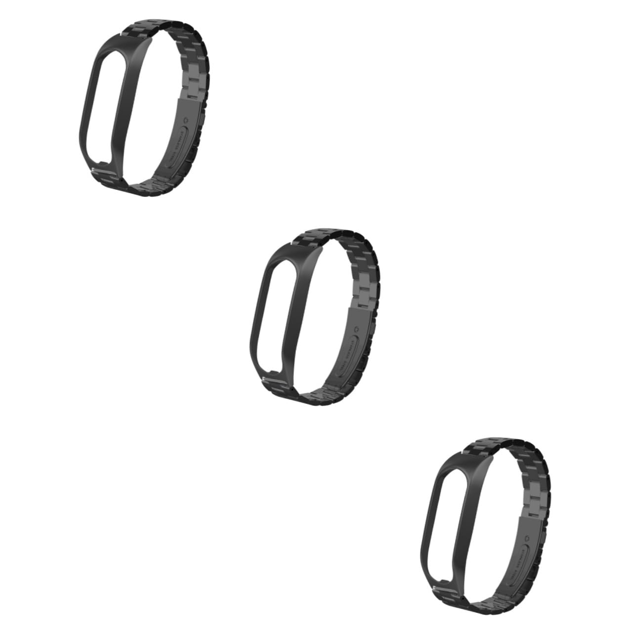 HEMOTON 3 Stk Ersatz Uhrenarmbänder Edelstahlarmband Black-Metal-Bands Uhrenarmbänder aus Metall Gürtel armband aus edelstahl Uhrenarmband aus Metall Rostfreier Stahl Gurt Anschauen