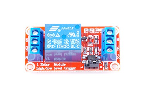 KNACRO 10A 12V 1-Channel Relay Module High Low Level Triggering Optocoupler Isolation Load 10A DC 30V AC 250V for PLC Automation Control, Industrial System Control, Arduino (DC 12V 10A, 1-Channel)