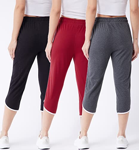 Image of Modeve Women Cotton Blend Pack of 3 Track Pant