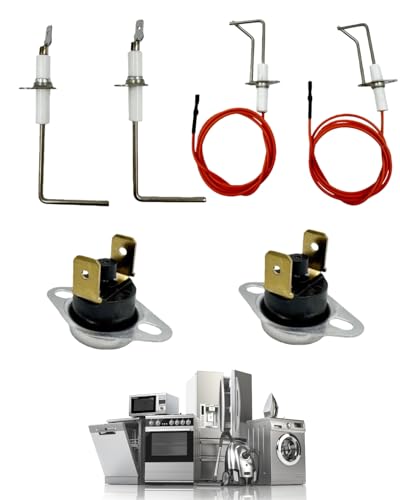 Moryzian 6 Pack Electronic Ignition Kit Fit for Rheem Water Heaters Furnace, Include 62-24164-01 Direct Spark Ignition Ignitors, 62-23543-01 Flame Sensor, 27-22861-01 Limit switch