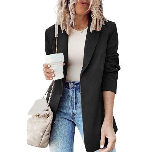 Blazers for Women Bussiness Casual Long Sleeve Suite Jacket Solid Work Cardigan Blazer Jackets Solid Open Front Coat