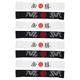 TOYANDONA 8er-Pack Samurai-Stirnbänder (Bushido Hachimaki) – Ninja-Stirnbänder für Kampfsport, Halloween und Training (Damen/Herren) – Sushi-Koch- zum Kochen und für die Küche