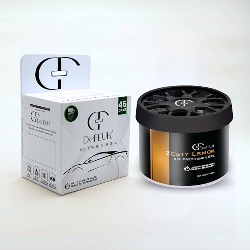 Image of Zesty Lemon Gel Car Perfume | 120g Leakproof Air Freshener | Lemon Car Perfume | Long-Lasting 30 Days | Premium Car Accessories (Pack of 3)