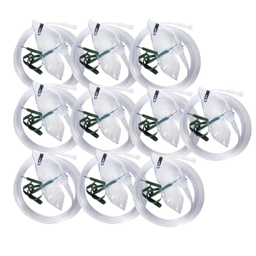 The Oxygen Store Lot de 10 masques médicaux à oxygène à concentration moyenne et tube 1,8 m | Masque à oxygène pour adulte | Design confortable qui...