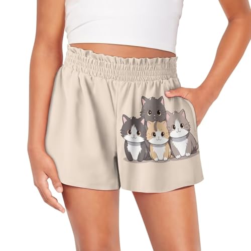 Girls Shorts Size 3-16 Years Old for Active Athletci Outdoor Sports