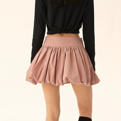 Women Bubble Skirt Y2k Mini Skirts Trendy Summer Pleated Skirt Casual High Waist A-line Skirts 2025 Fashion2