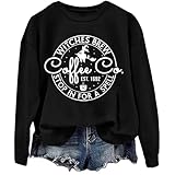 Photo Gallery witches brew coffee felpa halloween felpe per le donne streghe brew camicia da caffè, nero , xl Photo Gallery witches brew coffee felpa halloween felpe per le donne streghe brew camicia da caffè, nero , xl