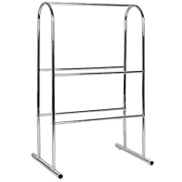 Bath Vida 3-Tier Bathroom Rack Free Floor Standing Metal, Chrome