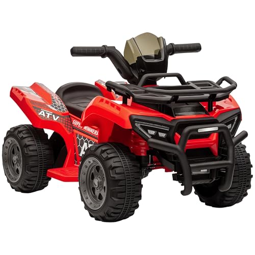 HOMCOM Quad Buggy Voiture électrique Enfant Quad électrique 18-36 Mois 6 V 2 Km/h Max. Rouge