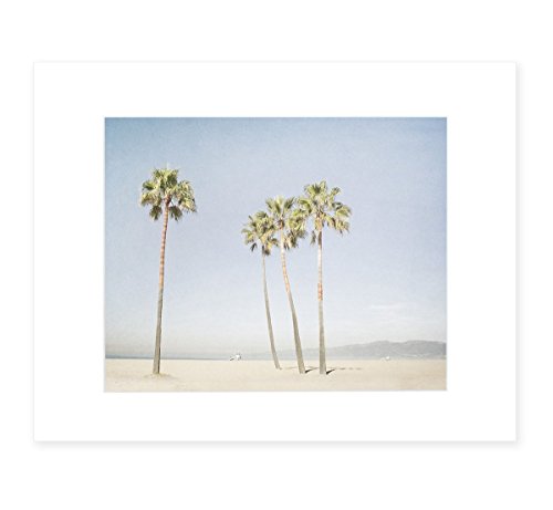California Wall Art, Venice Beach Palm Tree Art, Santa Monica Coastal Wall Decor, Tropical Beach Picture - 5x7, 8x10 Print (not framed), ‘Boardwalk Palms’