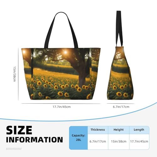 Many Sunflowers Large Capacity Waterproof Sandproof Multifunctional Beach Travel Camping Picnic Storage Bag4