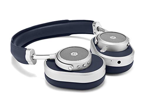 Cuffie over-ear wireless MW65 con tecnologia ANC, cuffie Bluetooth noise cancelling pieghevoli - Argento/Blu marino - Image 5