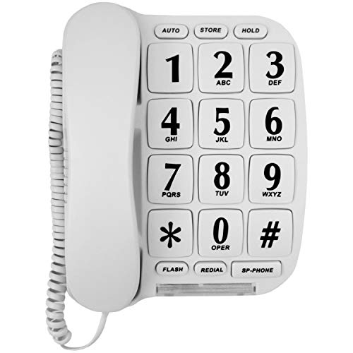 Blue-Donuts-Big-Button-Phone-for-Wall-or-Desk-with-Speaker-and-Memory