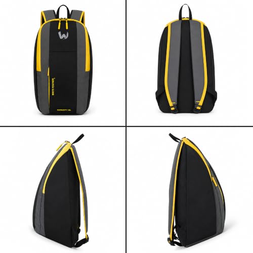 Image of White Feather Dinky Compact Backpack | 10L Lightweight Daypack for Gym Cycling Running Travel Water Resistant Small Casual Bag Men Women (Blue Grey 14X8X6 Inches) | Color BLACK & Grey