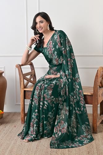 Image of MIRCHI FASHION Saree for Woman Chiffon Tie Dye Printed | Lightweight Daily Wear Women's Sari with Unstitched Blouse Piece (Available in 10 Colors)