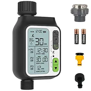Elitech Drip Irrigation Water Timer | Digital Controller | IP65 Waterproof (Updated: Rain Sensor + Multi Programs)
