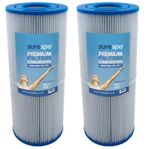 Surespa2 x Hot Tub Filter - Replaces Unicel C4326, Pleatco PRB25-IN, Filbur FC-2375, SC704, Darlly 42513, Magnum RD25. 25 sq ft Hot Tub Filter Type 5 (Conventional Reemay Filtration Material)