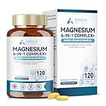 14-in-1 Magnesium Complex with Vitamin B Complex - Magnesium Glycinate, Citrate, Taurate, Magnesium Supplements for Energy, Muscle, Sleep, Immunity Support, High Absorption 120 Multivitamin Tablets