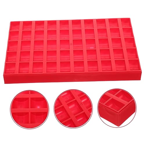 Caja organizadora de monedas multifuncional roja plástico miniatura 7