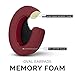 Brainwavz Ear Pads for ATH M50X, M50XBT, M40X, M30X, HyperX, SHURE, Turtle Beach, AKG, ATH, Philips, JBL, Fostex Replacement Memory Foam Earpads & Fits Many Headphones (See List), Dark Red Oval
